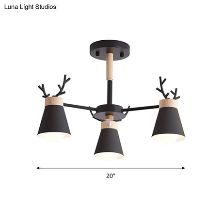 Modern Iron Deer Horn Kids Pendant Chandelier - Stylish Room Lighting Fixture