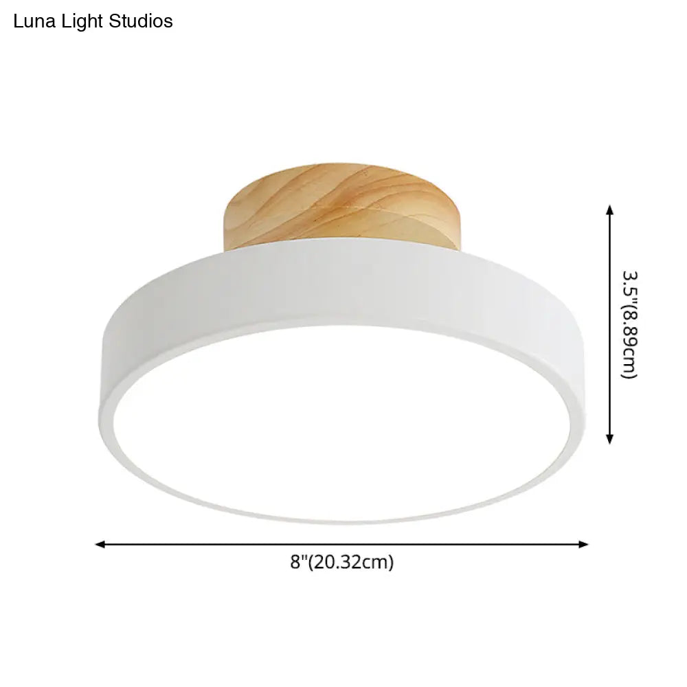 Modern Led Acrylic Circle Flush Mount Ceiling Light Fixture