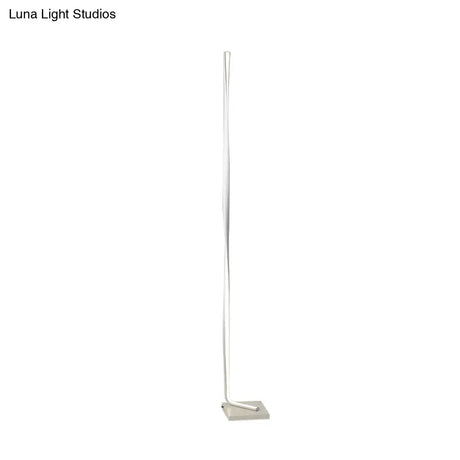 Modern Led Acrylic Floor Lamp For Study Room - Column Stand Up Lighting In Black/White/Gold With