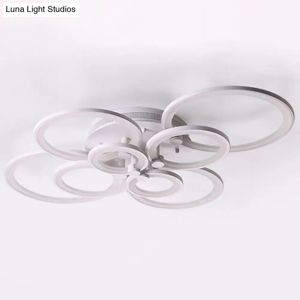 Modern Led Acrylic Flush Mount Ceiling Light For Bedroom