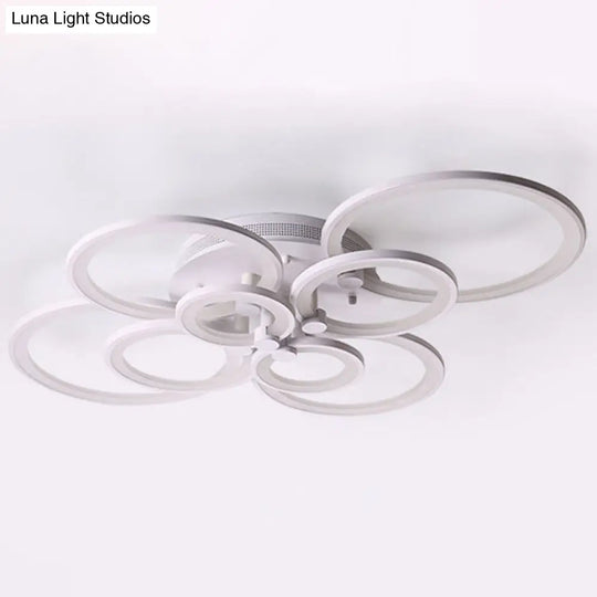 Modern Led Acrylic Flush Mount Ceiling Light For Bedroom