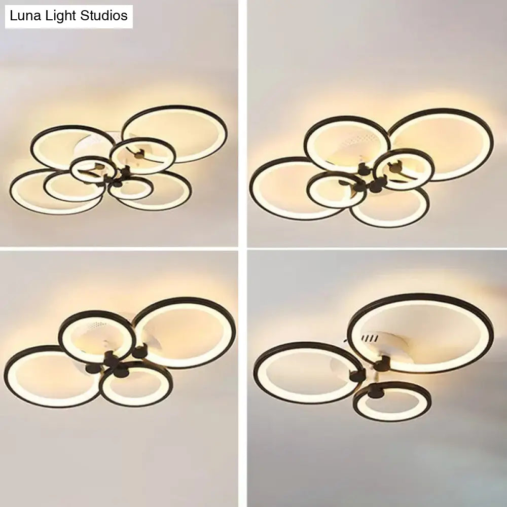 Modern Led Acrylic Flush Mount Ceiling Light For Bedroom