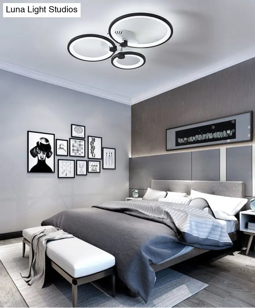 Modern Led Acrylic Flush Mount Ceiling Light For Bedroom