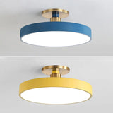 Modern Led Acrylic Semi Flush Mount Ceiling Light Fixture With Circular Ring Design