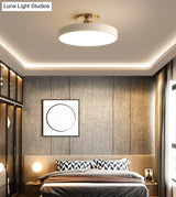 Modern Led Acrylic Semi Flush Mount Ceiling Light Fixture With Circular Ring Design