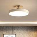 Modern Led Acrylic Semi Flush Mount Ceiling Light Fixture With Circular Ring Design White /