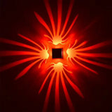 Modern Led Aluminum Flush Mount Wall Sconce With Colorful Tentacle Design For Corridor Silver / Blue