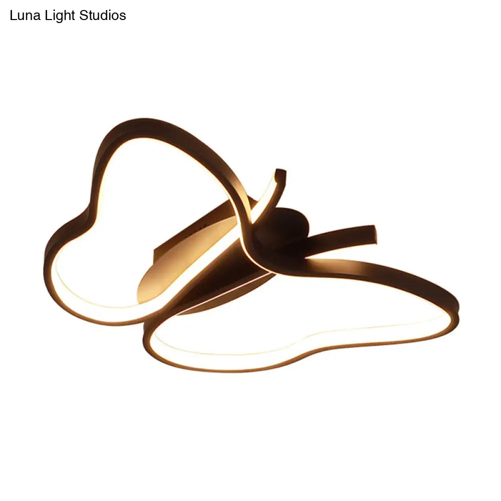 Modern Led Butterfly Ceiling Light Fixture - Close-To-Ceiling Metal Lighting