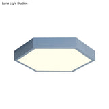 Modern Led Ceiling Light For Child Bedroom With Hexagon Shade