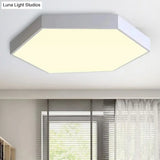Modern Led Ceiling Light For Child Bedroom With Hexagon Shade