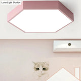 Modern Led Ceiling Light For Child Bedroom With Hexagon Shade