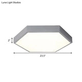 Modern Led Ceiling Light For Child Bedroom With Hexagon Shade