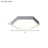 Modern Led Ceiling Light For Child Bedroom With Hexagon Shade