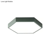 Modern Led Ceiling Light For Child Bedroom With Hexagon Shade