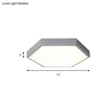 Modern Led Ceiling Light For Child Bedroom With Hexagon Shade