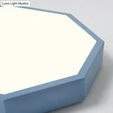 Modern Led Ceiling Light For Child Bedroom With Hexagon Shade