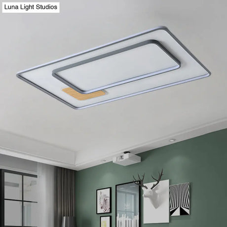 Modern Led Ceiling Light With Metal Shade In Warm/White - 16.5’/20.5’/35.5’ Sizes Available