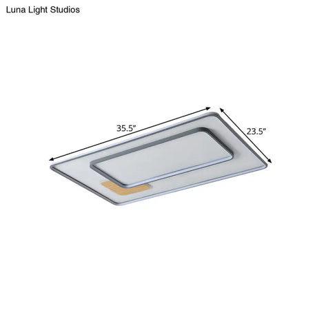 Modern Led Ceiling Light With Metal Shade In Warm/White - 16.5’/20.5’/35.5’ Sizes Available