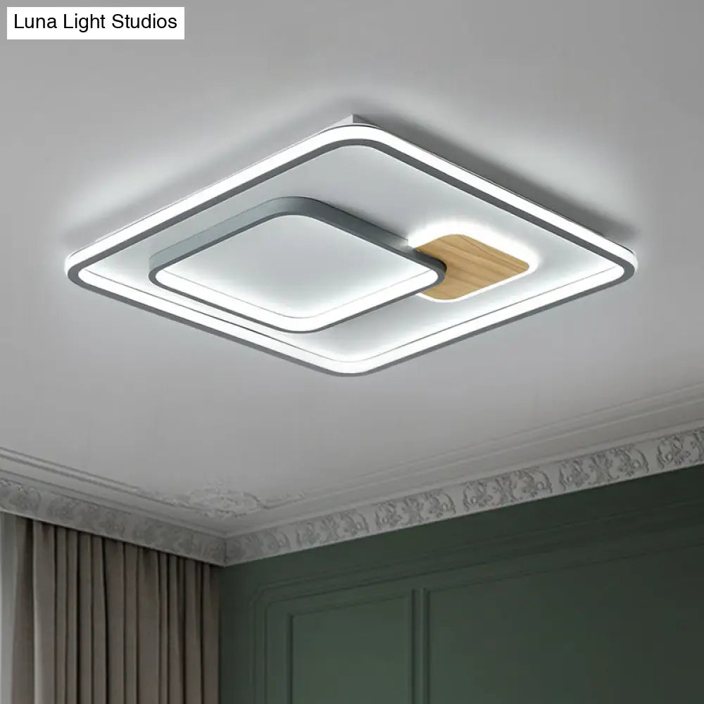 Modern Led Ceiling Light With Metal Shade In Warm/White - 16.5’/20.5’/35.5’ Sizes Available