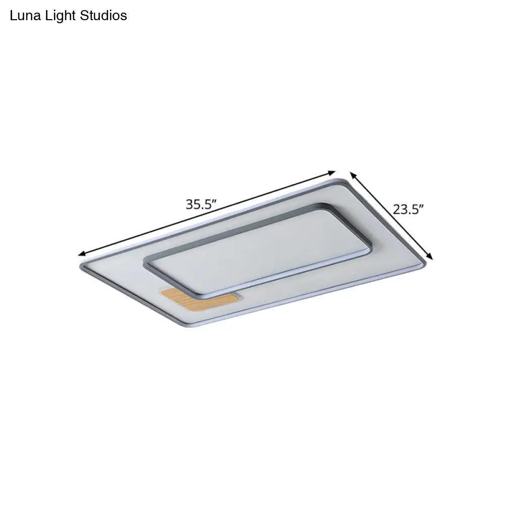 Modern Led Ceiling Light With Metal Shade In Warm/White - 16.5/20.5/35.5 Sizes Available