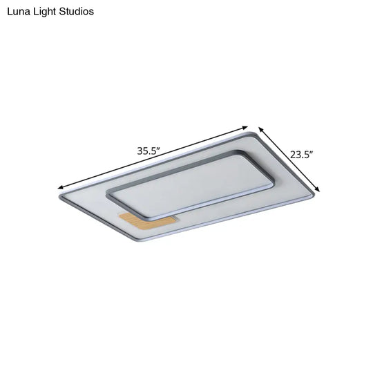Modern Led Ceiling Light With Metal Shade In Warm/White - 16.5/20.5/35.5 Sizes Available