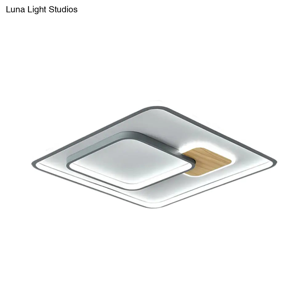 Modern Led Ceiling Light With Metal Shade In Warm/White - 16.5’/20.5’/35.5’ Sizes Available