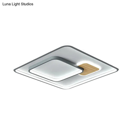 Modern Led Ceiling Light With Metal Shade In Warm/White - 16.5’/20.5’/35.5’ Sizes Available