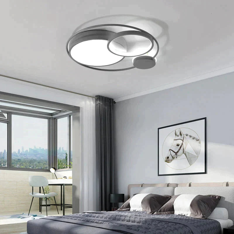 Modern Led Ceiling Lights For Living Room Bedroom Study Black+White Or Grey Color Lamp Fixtures
