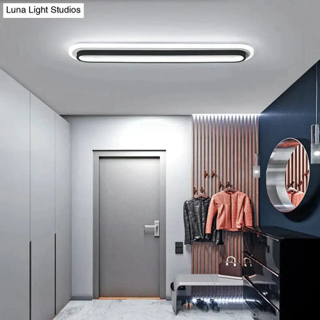 Modern Led Ceiling Lights For Living Room Bedroom Study Corridor White Black Color Surface Mounted