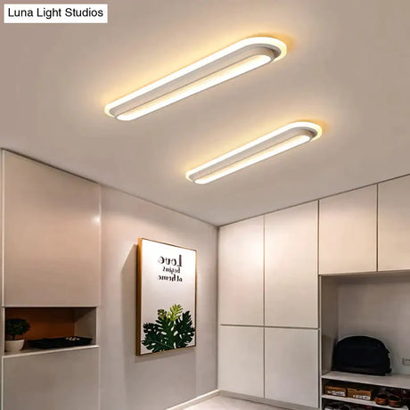 Modern Led Ceiling Lights For Living Room Bedroom Study Corridor White Black Color Surface Mounted