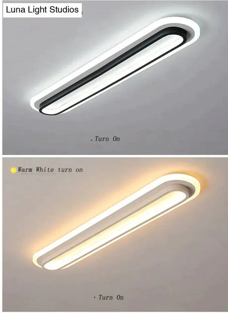 Modern Led Ceiling Lights For Living Room Bedroom Study Corridor White Black Color Surface Mounted