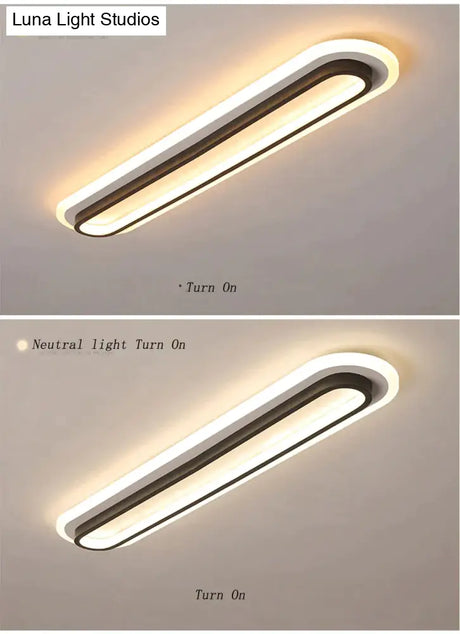 Modern Led Ceiling Lights For Living Room Bedroom Study Corridor White Black Color Surface Mounted