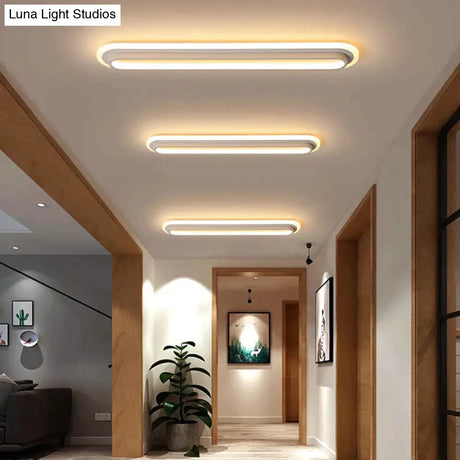 Modern Led Ceiling Lights For Living Room Bedroom Study Corridor White Black Color Surface Mounted