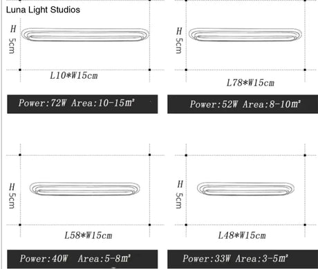 Modern Led Ceiling Lights For Living Room Bedroom Study Corridor White Black Color Surface Mounted