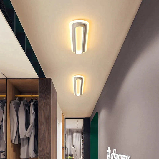 Modern Led Ceiling Lights For Living Room Corridor White Black Surface Mounted Lamp