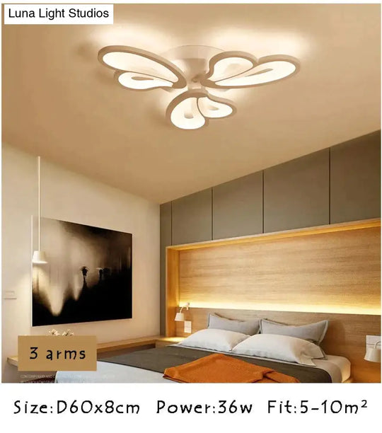 Modern Led Ceiling Lights For Living Room Dining Bedroom Foyer Luminaries White Frame Lamps Input