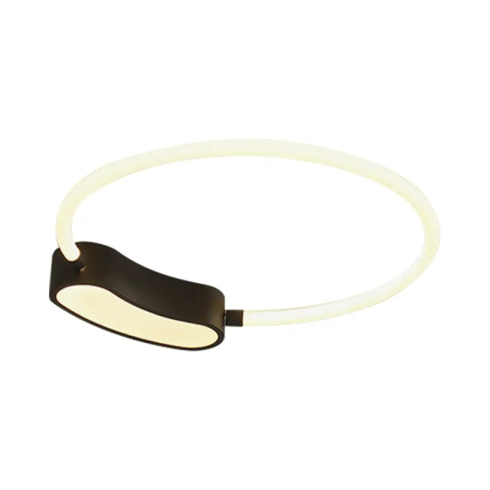 Modern Led Ceiling Mount Lamp: White Round/Square/Rectangular Flush With Acrylic Shade Warm/White