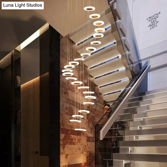 Modern LED Chandelier Living Room Pendant Lamp Bedroom Fixtures Stairs Suspended Lights Restaurant HangingC Lighting