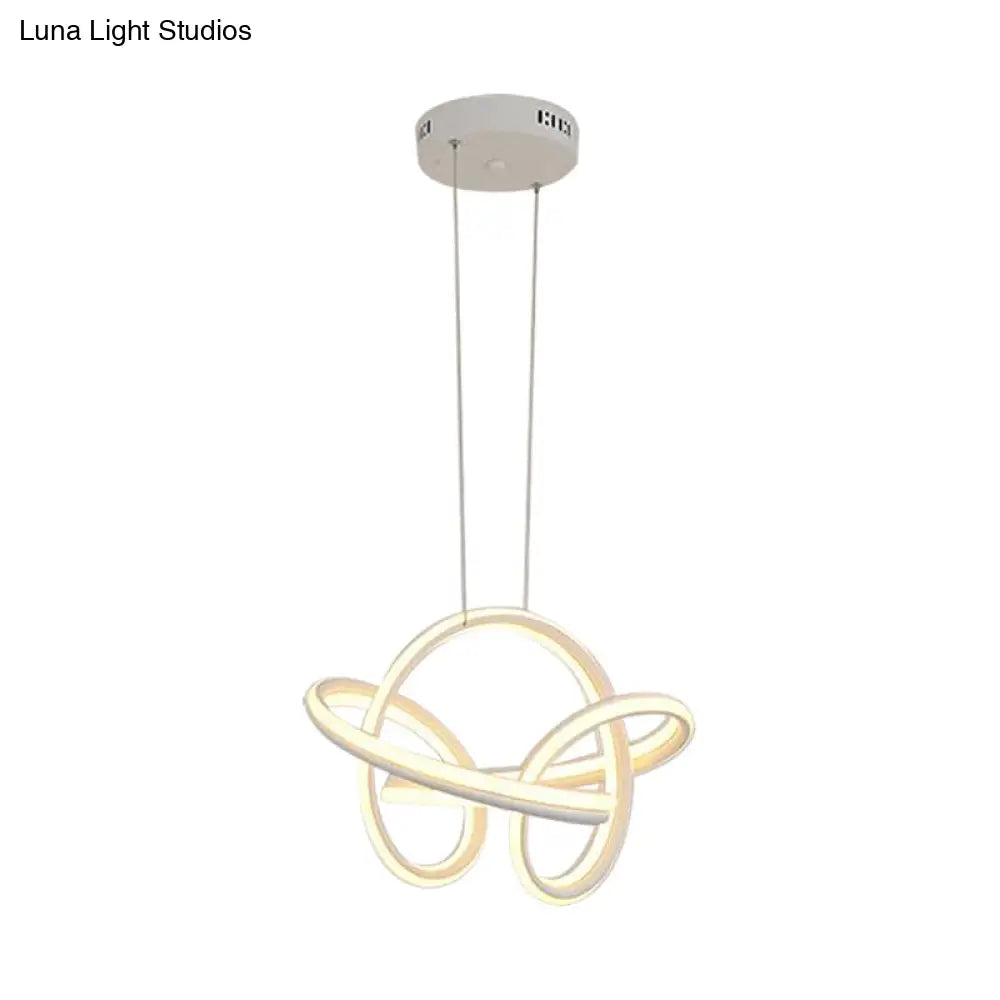 Minimalist Led Chandelier Light: Sleek Acrylic Finish Perfect For Living Room