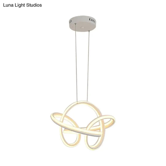 Minimalist Led Chandelier Light: Sleek Acrylic Finish Perfect For Living Room