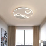 Modern Led Circle Ceiling Light With Acrylic Shade In Warm/White 17’/20.5’/25’ Diameter -