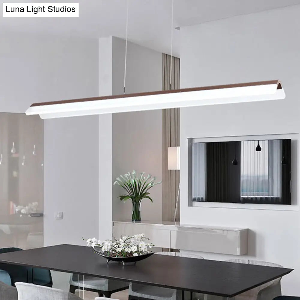 Modern Led Coffee Pendant Light For Dining Room & Kitchen Island