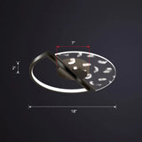 Modern Led Flush Ceiling Light With Acrylic Cover - Round Shape Black / 18 Third Gear