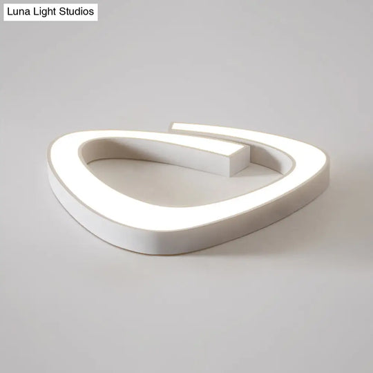 Modern Led Flush Mount Ceiling Light Fixture For Living Room - Simplicity Triangle Design