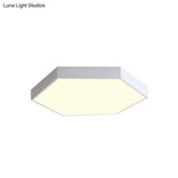 Modern Led Flush Mount Ceiling Light For Bedroom With Acrylic Hexagon Shade