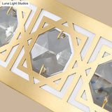 Modern Led Flush Mount Crystal Ceiling Lamp For Bedroom - 3 Sizes Available