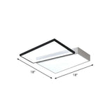 Modern Led Flush Mount Light For Bedroom Ceiling With Sleek Acrylic Shade White / 18 Remote Control