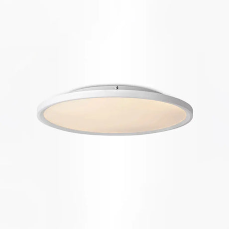 Modern Led Flush Mount Light With Metal Shade And Acrylic Diffuser In White/Warm 16/19.5 Diameter