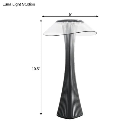 Modern Led Grey Bedside Table Lamp With Small Waist And Stylish Acrylic Lighting