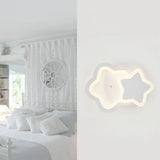 Modern Led Indoor Wall Lighting For Kids - White Acrylic Mount Light